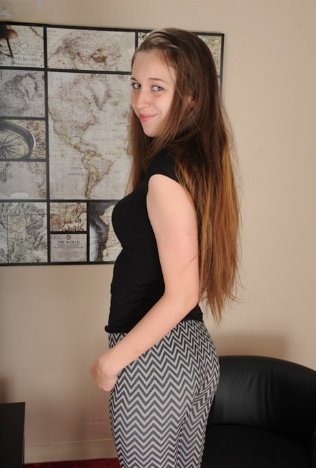 Long legged girl Layla Adams exposing her nude teen body for first time
